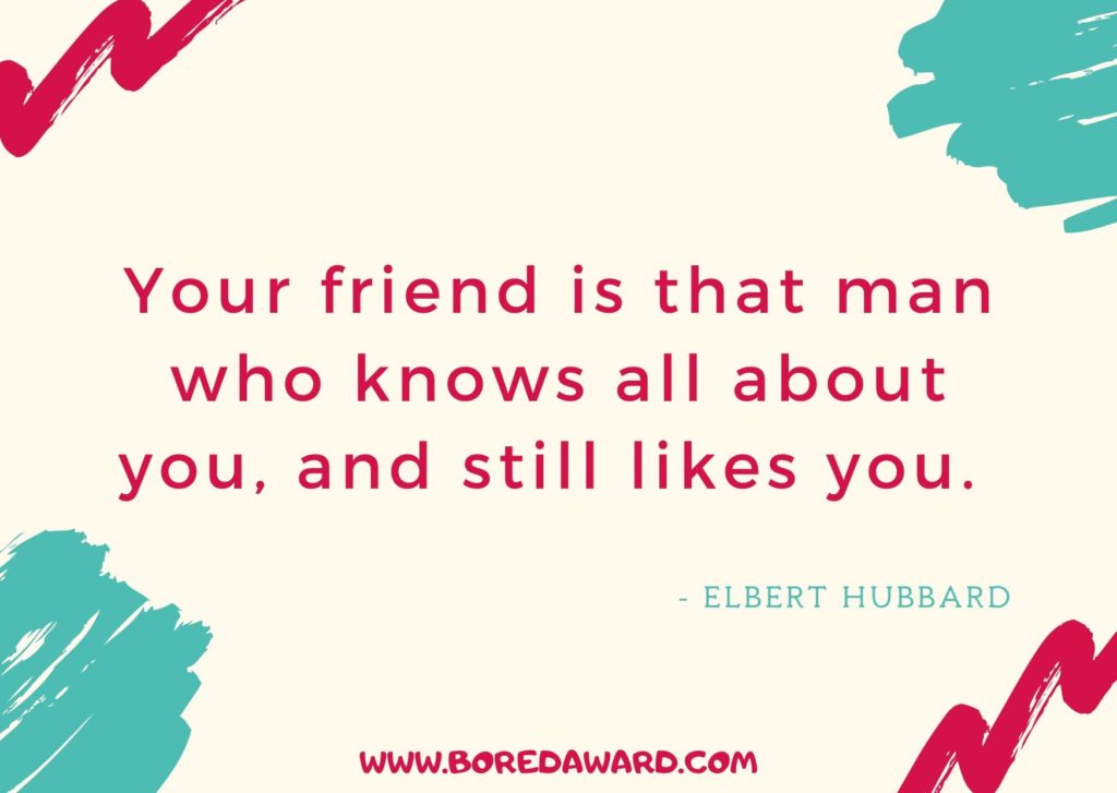 Quote on friendship from Elbert Hubbard